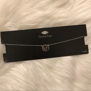 Sterling Silver Cross Choker